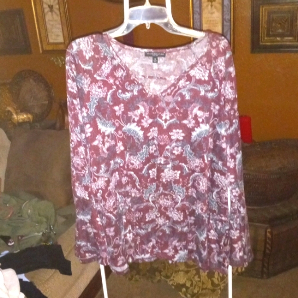 Mauve Floral Top